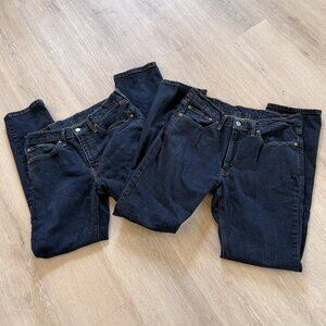 2 Pair Levis 541 Jeans Men's 34x34 Dark Wash Athletic Fit Denim 5 Pocket Pants